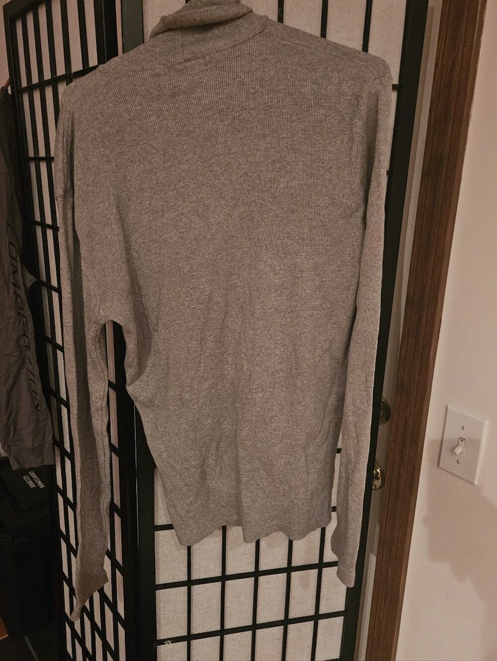 Polo by Ralph Lauren Men's Light Gray Ribbed Turtleneck Sweater Preowned